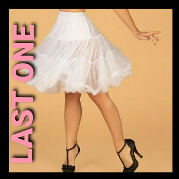 Tatyana Vintage 1950's RockABilly White 25" Crinoline Soft Petticoat Under Skirt - Picture 1 of 6